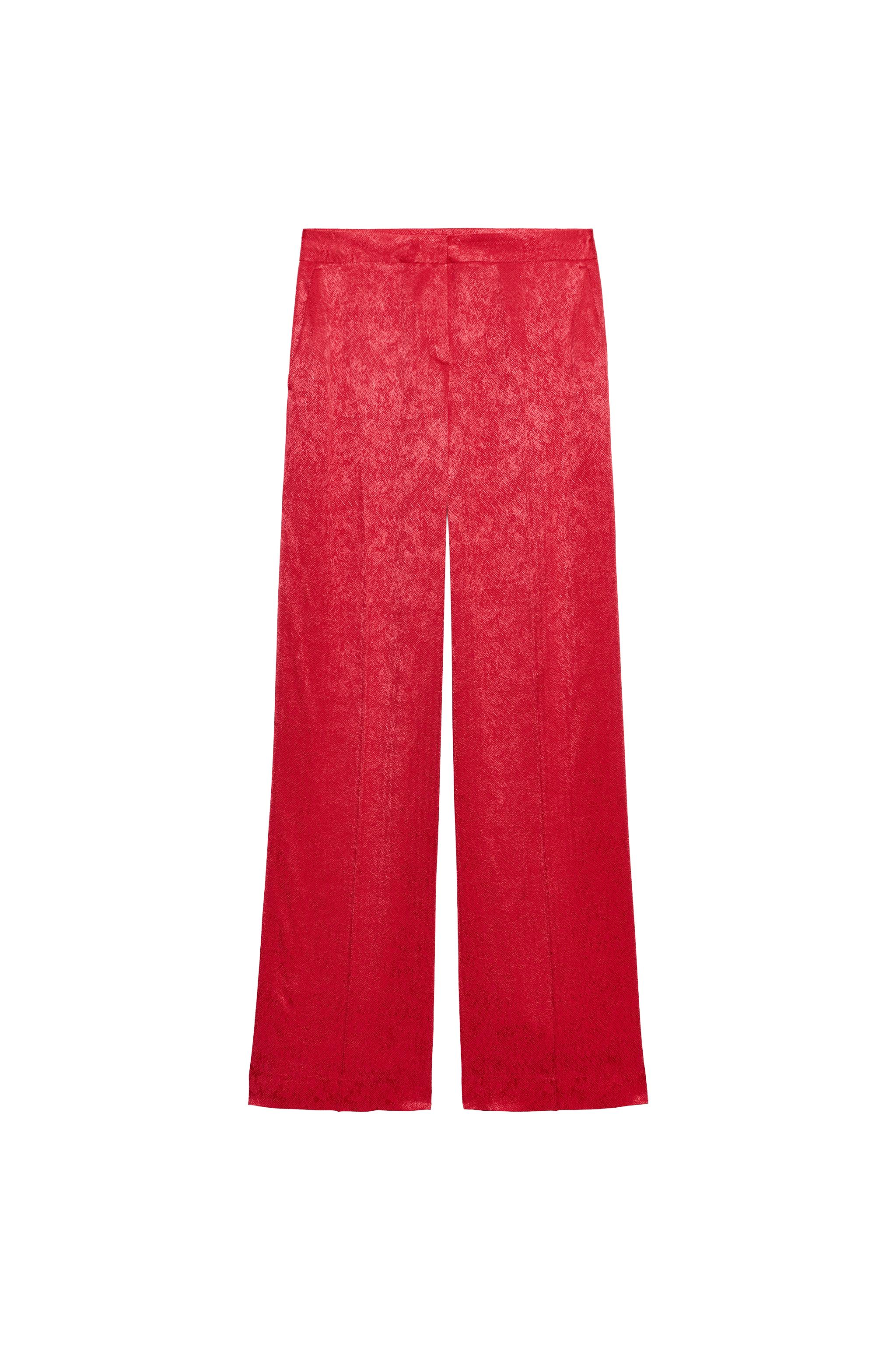 PANTALON DROIT JACQUARD